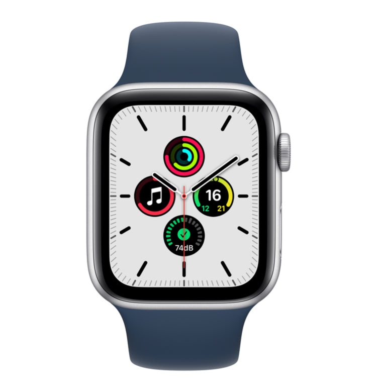 (Newly Sealed Box) Apple Watch SE 2021 40mm or 44mm (GPS) Silver Aluminum Case with New Abyss Blue Sport Band (Model A2352) - Super Savings Technologies Co.,LTD (Newly Sealed Box) Apple Watch SE 2021 40mm or 44mm (GPS) Silver Aluminum Case with New Abyss Blue Sport Band (Model A2352) - Super Savings Technologies Co.,LTD